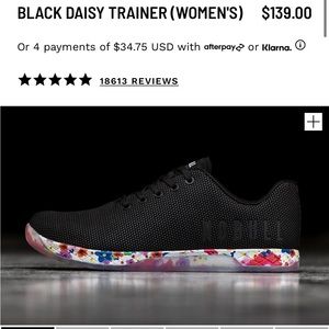 NoBull Women’s Black Daisy Trainers, sz 11.5